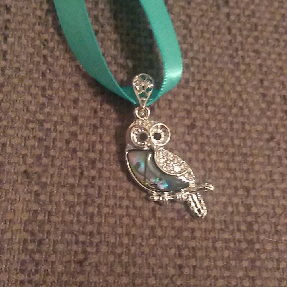 Owl Ribbon necklace - Picture 2 of 3